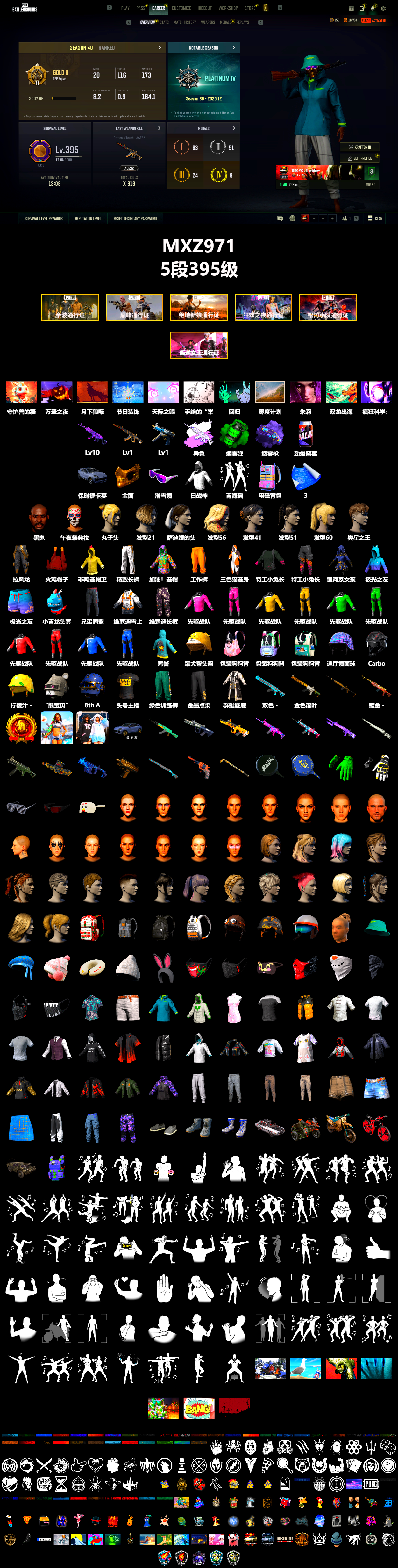 Emerald Smoke Grenade, Purple Magical Mist — M79, «Cayenne Turbo GT» SUV, Jonathan Kamau, Snow Glasses, PGC 2021 Contingent Chaos Mask, Exquisite Pants, XiongDi Hoodie, StreamerOne, Training Jacket (Green) - 2